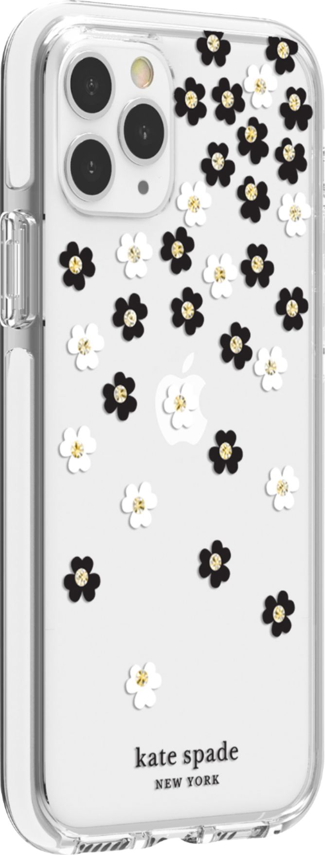 Angle View: kate spade new york - Defensive Hardshell Case for Apple® iPhone® 11 Pro - Scatter Flower Black/White