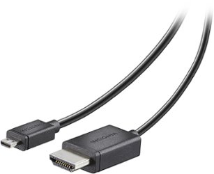 Insignia™ - 8’ Micro HDMI Cable to HDMI - Black - Front_Zoom