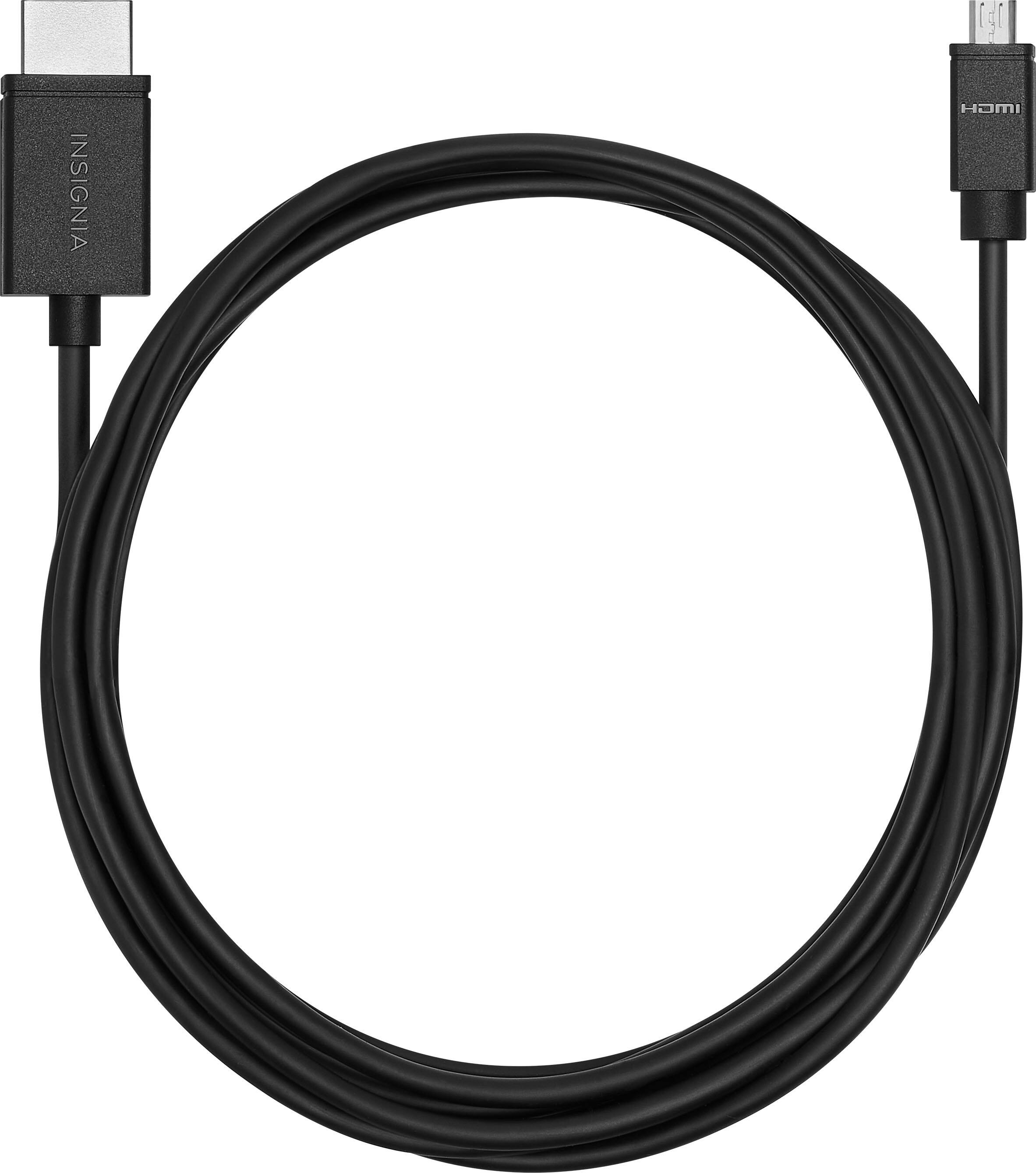 Alt View 1. Insignia™ - 8’ Micro HDMI Cable to HDMI - Black.