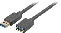 Front Zoom. Dynex™ - 10' USB 3.0 Type-A-to-USB 3.0 Type-A Extension Cable - Gray.