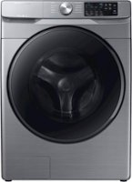 Samsung - 4.5 cu. ft. High Efficiency Stackable Front Load Washer with Steam - Platinum - Front_Zoom