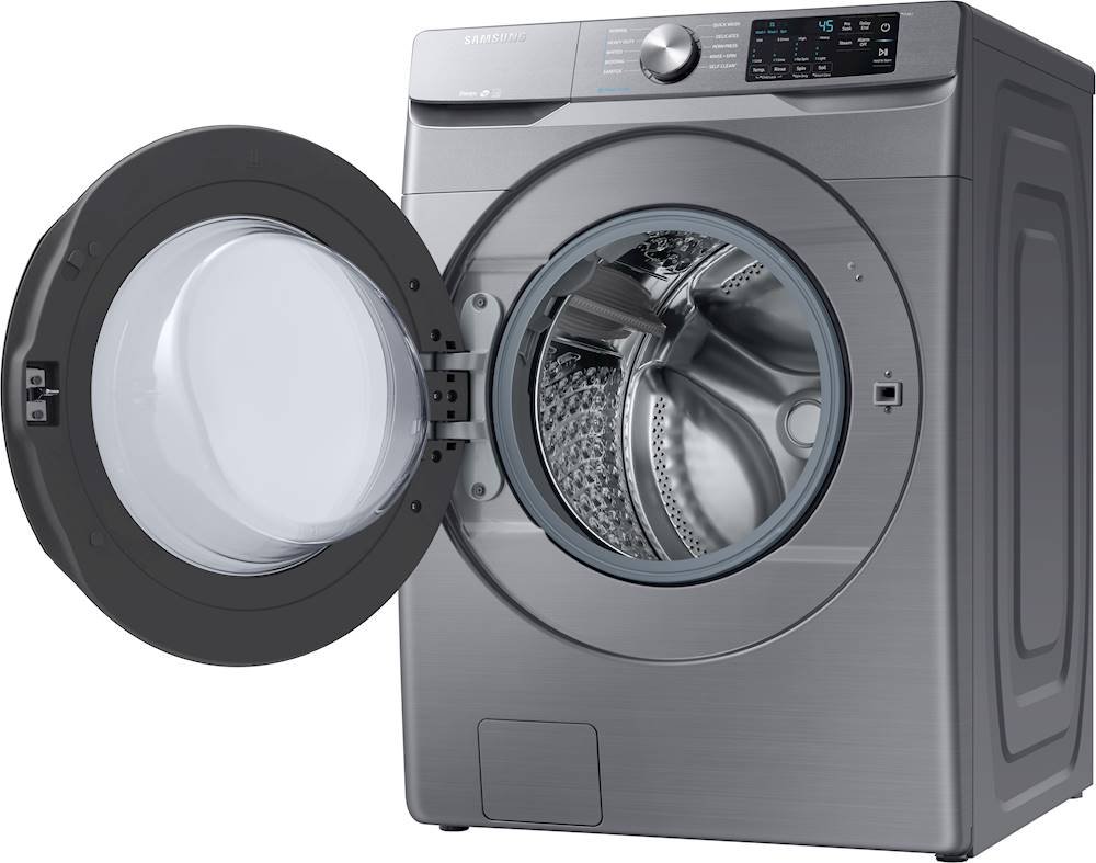 Zoom in on Alt View Zoom 21. Samsung - 4.5 cu. ft. High Efficiency Stackable Front Load Washer with Steam - Platinum.