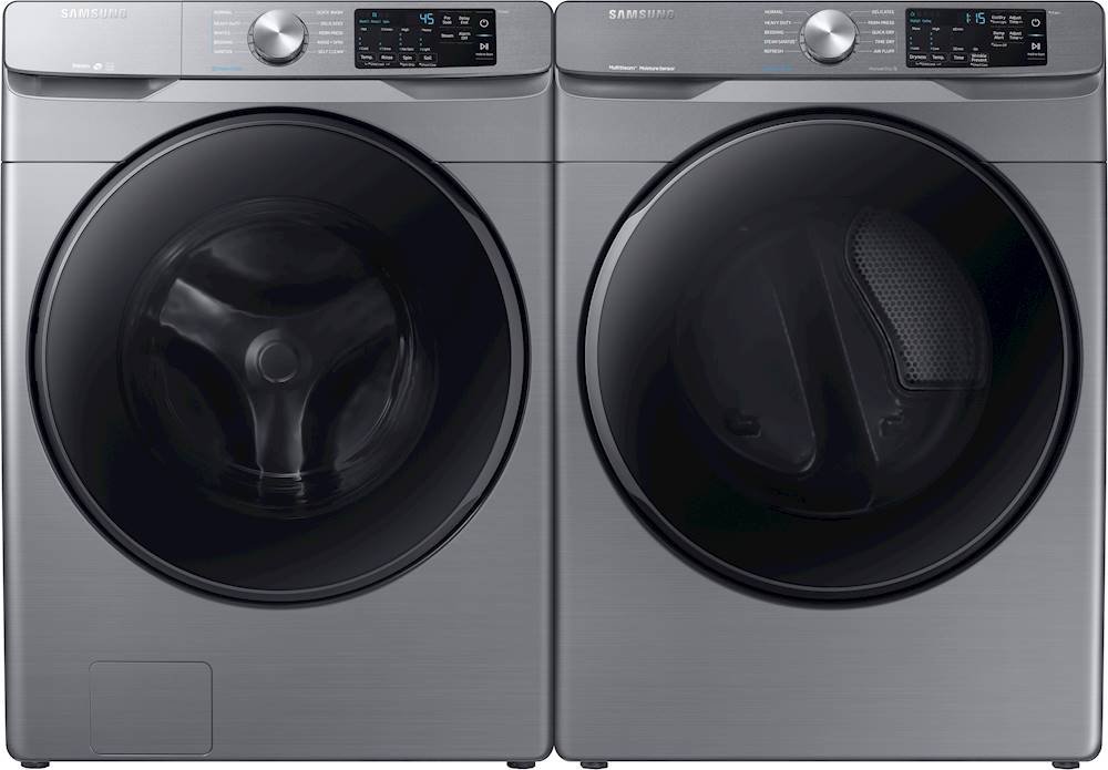 Zoom in on Alt View Zoom 6. Samsung - 4.5 cu. ft. High Efficiency Stackable Front Load Washer with Steam - Platinum.