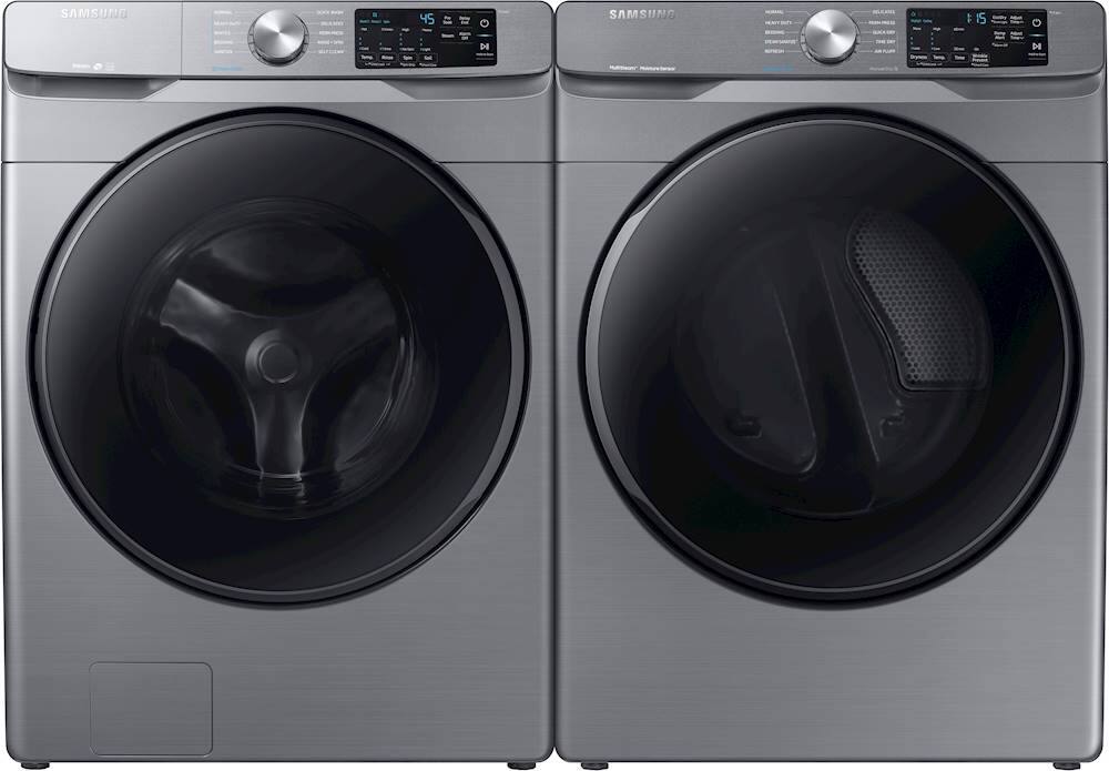 Zoom in on Alt View Zoom 6. Samsung - 4.5 cu. ft. High Efficiency Stackable Front Load Washer with Steam - Platinum.