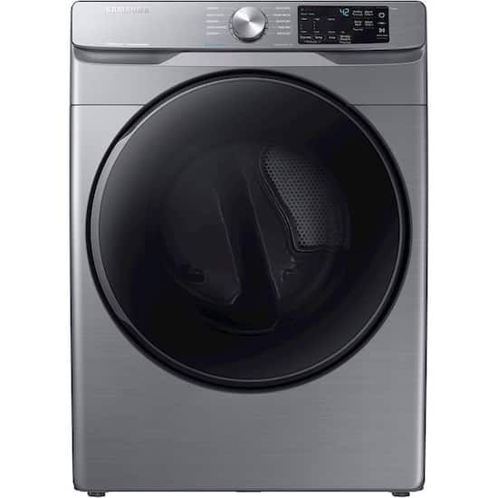 Samsung 7 5 Cu Ft 10 Cycle Electric Dryer With Steam Platinum Dve45r6100p Best Buy