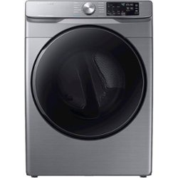Samsung - 7.5 Cu. Ft. 10-Cycle Gas Dryer with Steam - Platinum - Front_Zoom