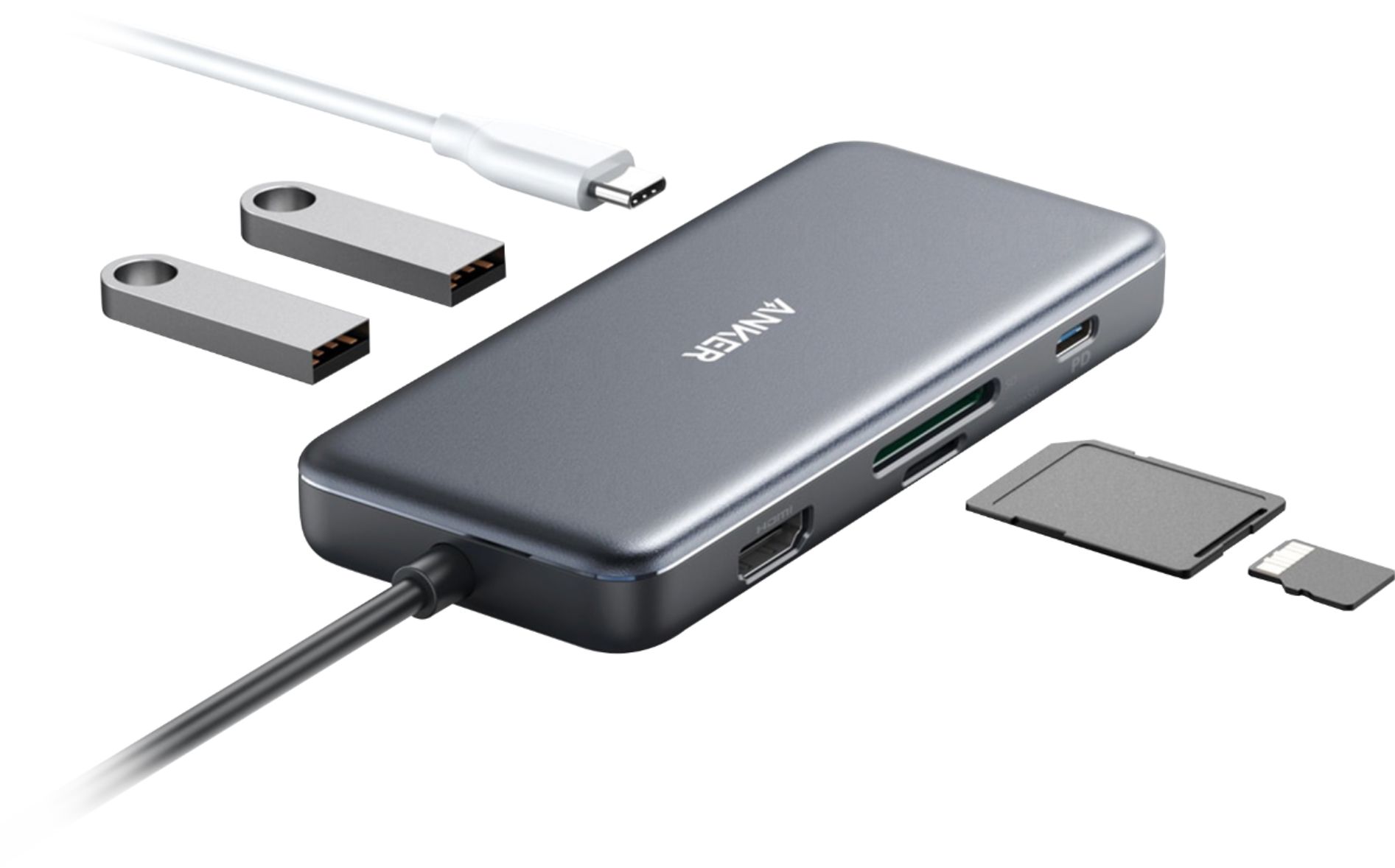 Steam Deck Dock/Base for Anker 341 USB-C Hub (7-in-1) A8346 by SmashD, Download free STL model