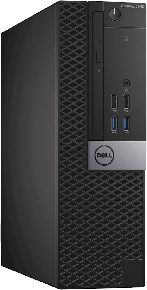 Angle View: Dell - OptiPlex 7000 Desktop - Intel i5-10500T - 8 GB Memory - 128 GB SSD - Black