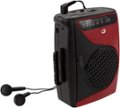 Alt View Zoom 11. GPX - Cassette Player with AM/FM Radio - Black/Red.