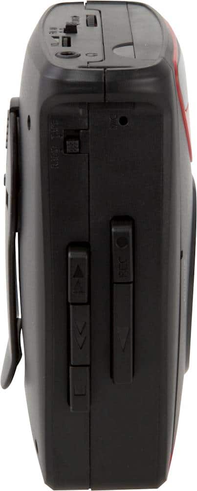 Alt View 14. GPX - Cassette Player with AM/FM Radio - Black/Red.
