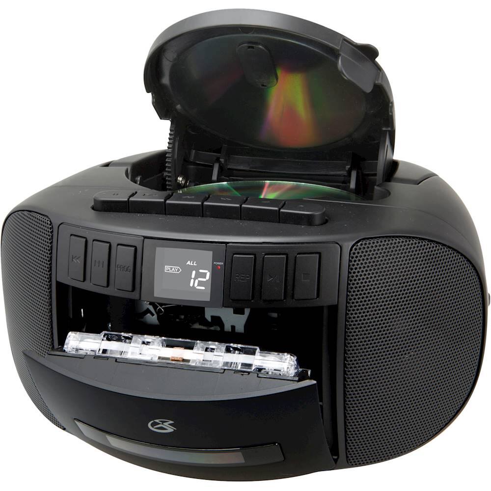 Alt View 12. GPX - CD/Cassette Boombox with AM/FM Radio - Black.