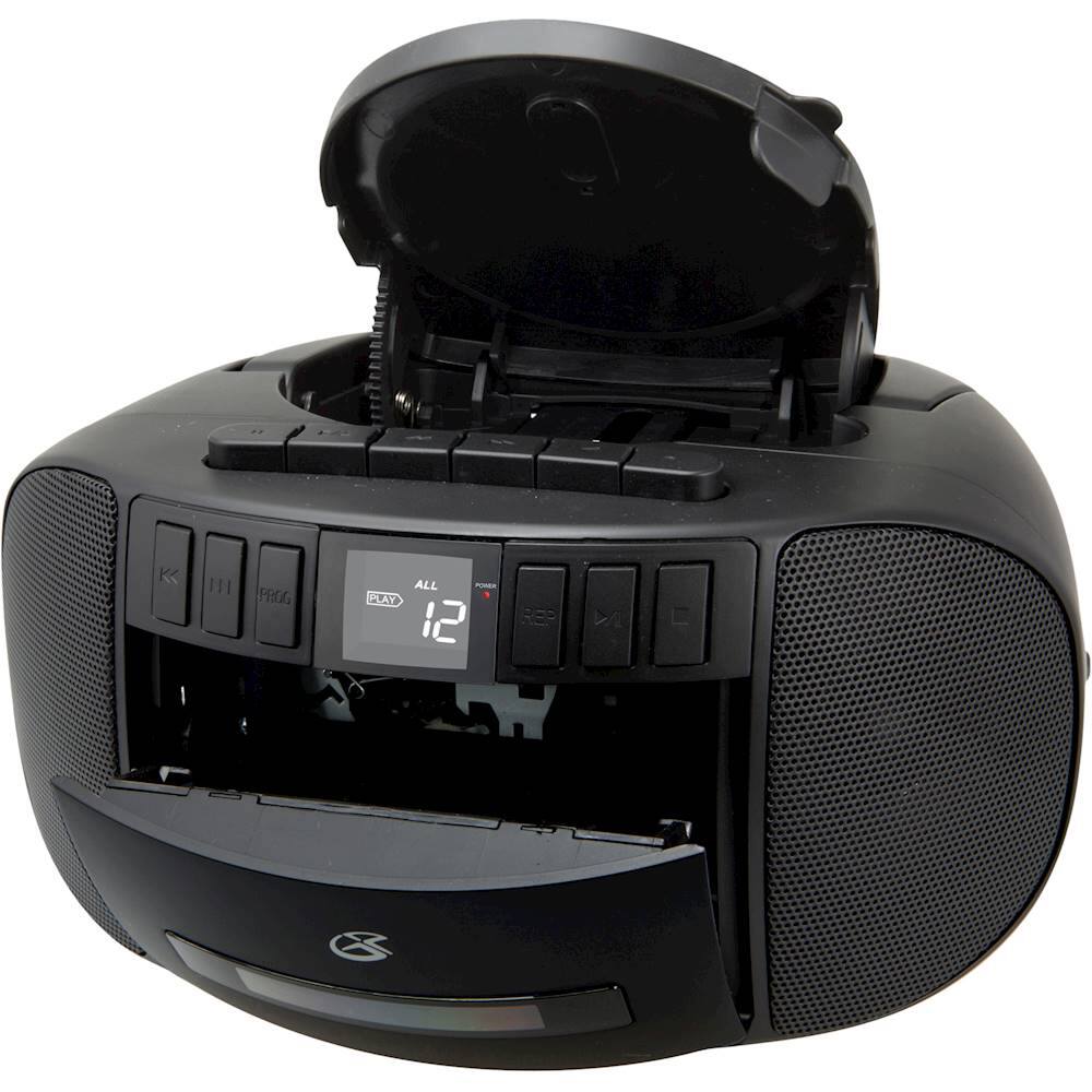 Alt View 13. GPX - CD/Cassette Boombox with AM/FM Radio - Black.