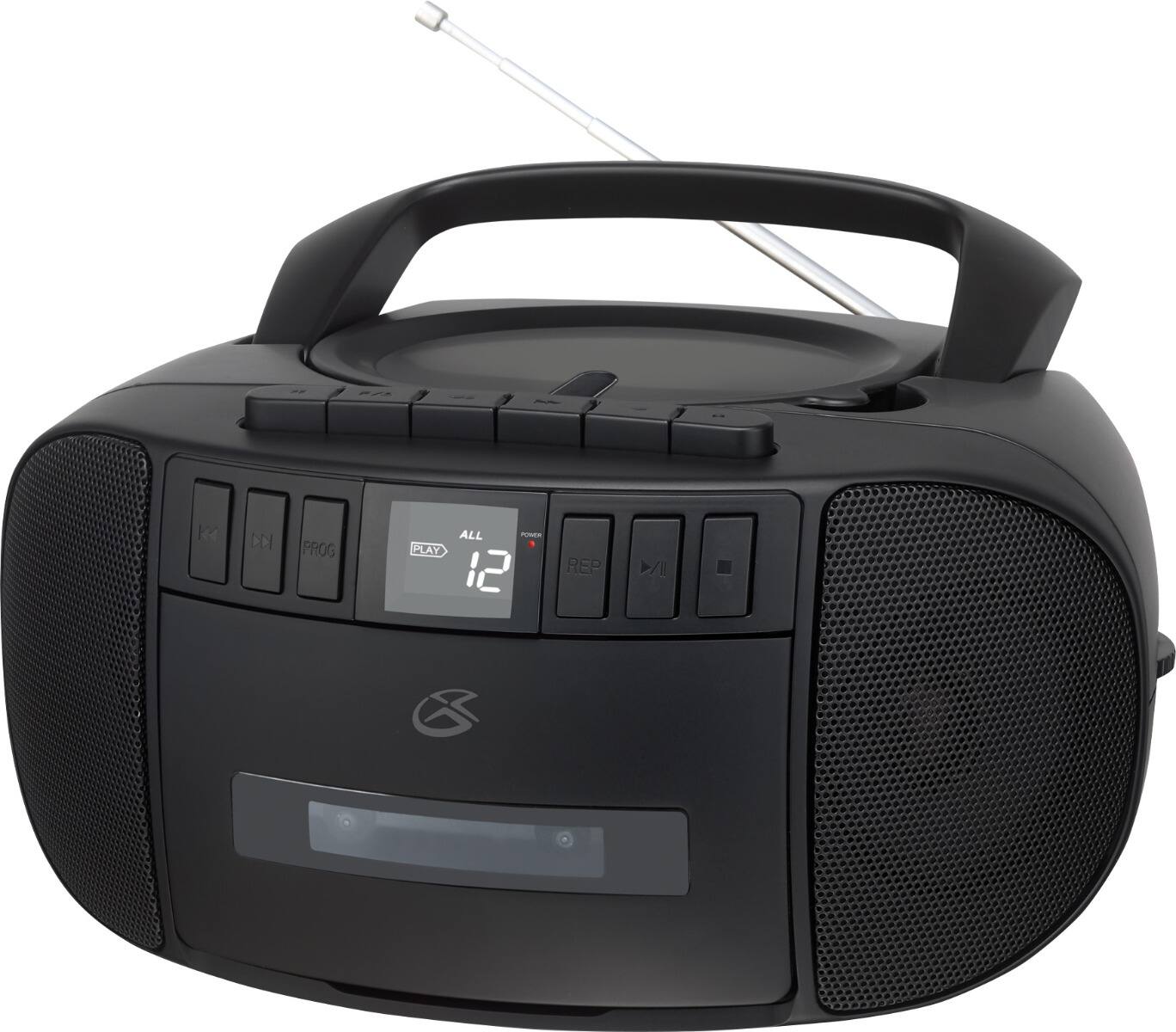 Alt View 14. GPX - CD/Cassette Boombox with AM/FM Radio - Black.