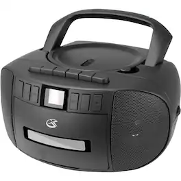 GPX - CD/Cassette Boombox with AM/FM Radio - Black