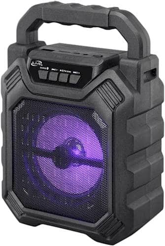 Left. iLive - ISB199 Portable Bluetooth Speaker - Black.