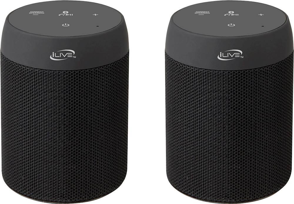 Alt View 1. iLive - Portable Bluetooth Speaker (2-Pack) - Black.