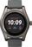 Front. iConnect by Timex - Round Smartwatch 45mm Alloy - Gunmetal with Gray Silicone Strap.