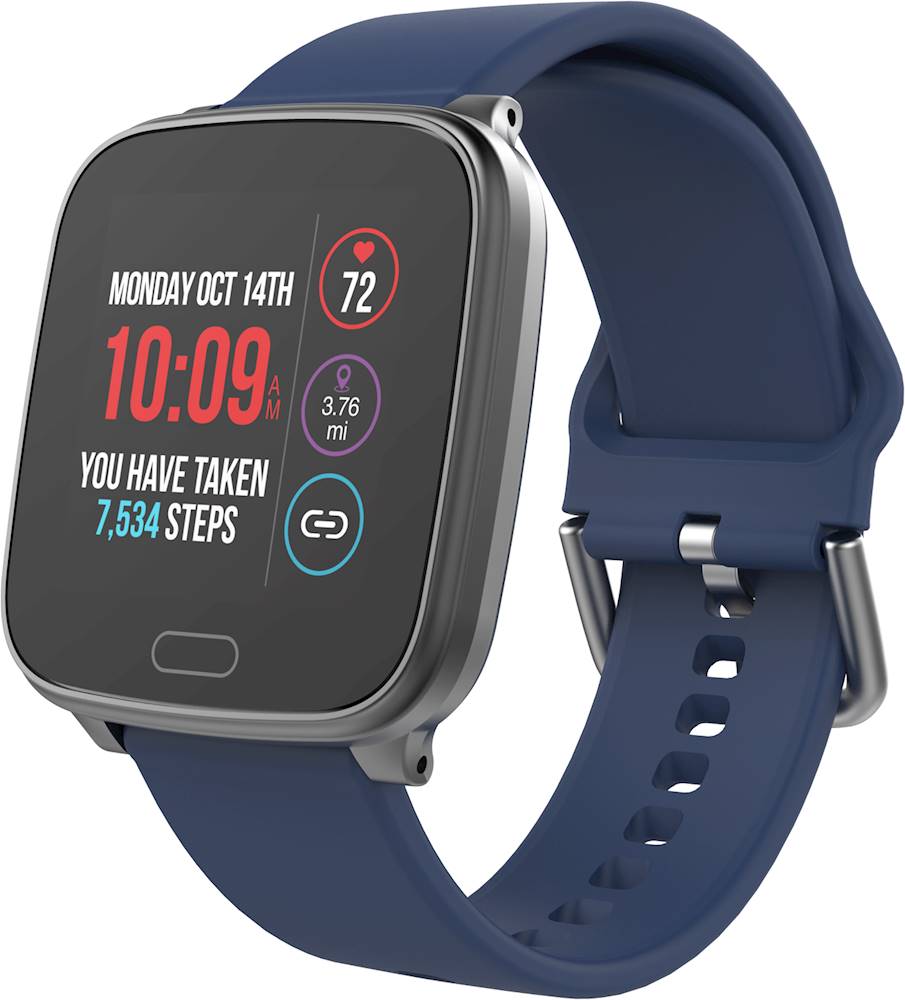 iConnect by Timex Active Smartwatch 37mm Resin Blue/Gunmetal ...