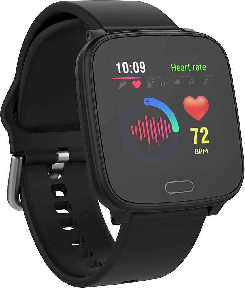 Angle View: iConnect by Timex - Active Smartwatch 37mm Resin - Black