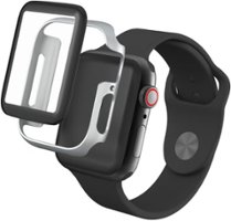 ZAGG - InvisibleShield GlassFusion 360 Screen Protector for Apple Watch Series 4, Series 5, SE, Series 6 44mm - Silver - Angle_Zoom