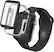 Angle. ZAGG - InvisibleShield GlassFusion 360 Screen Protector for Apple Watch Series 4, Series 5, SE, Series 6 44mm - Silver.