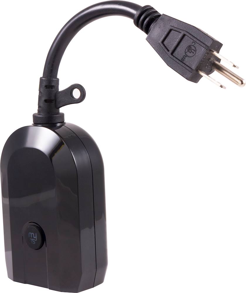 Best Buy: myTouchSmart Plug-In Outdoor Wi-Fi Smart Switch Black 39845