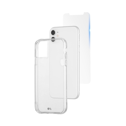 Case-Mate - Protection Pack Case with Glass Screen Protector for AppleÂ® iPhoneÂ® 11 - Clear was $45.0 now $30.99 (31.0% off)