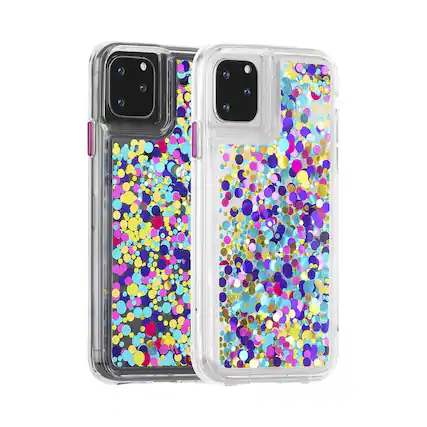Angle. Case-Mate - Waterfall Case for Apple® iPhone® 11 Pro Max - Confetti.