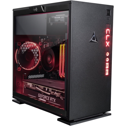 CLX SET Gaming Desktop - AMD Ryzen 5-Series - 3600X - 16GB Memory - NVIDIA GeForce RTX 2060 SUPER - 2TB HDD + 240GB SSD - Black/Red