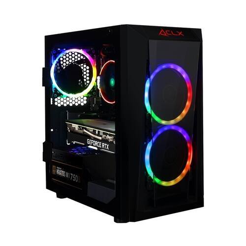 Rent to own CLX SET Gaming Desktop - AMD Ryzen 5-Series - 3600 - 8GB Memory - NVIDIA GeForce RTX 2060 SUPER - 2TB HDD + 240GB SSD - Black/RGB