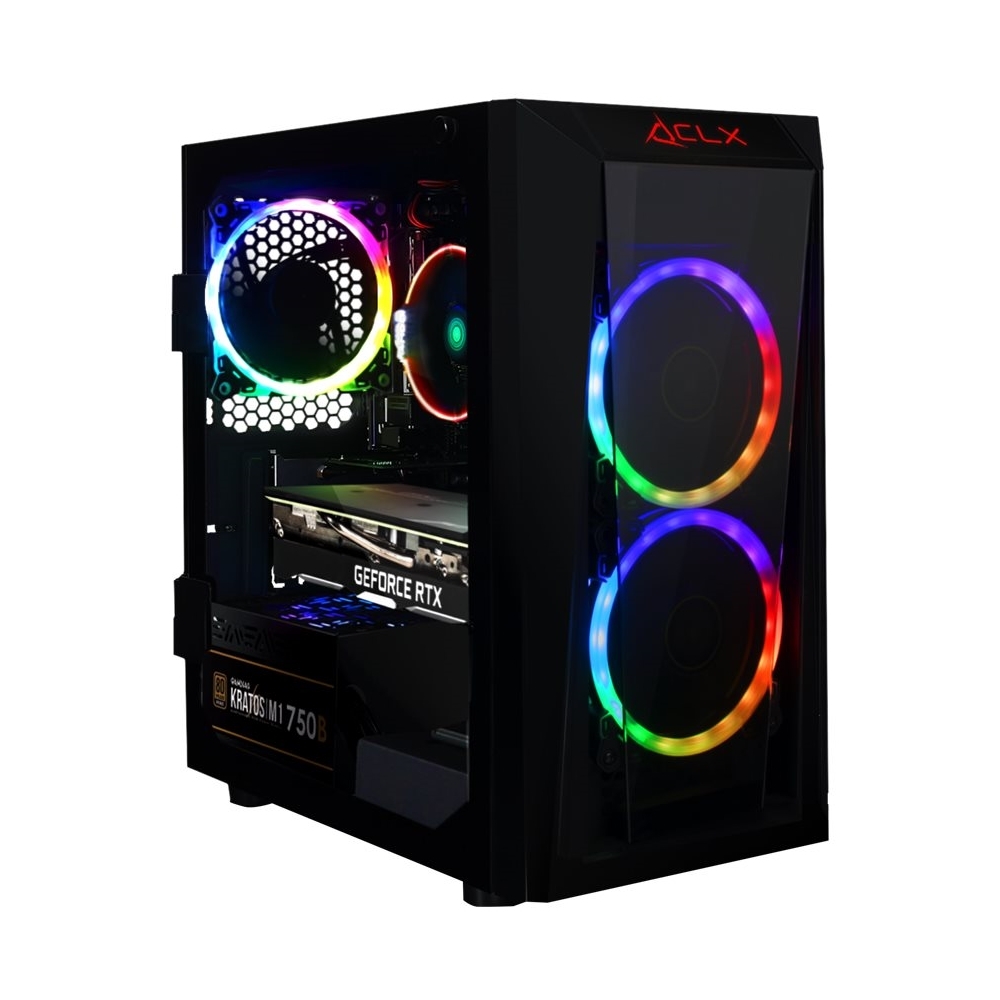 CLX SET Gaming Desktop – AMD Ryzen 5-Series – 3600 – 8GB Memory – NVIDIA GeForce RTX 2060 SUPER – 2TB HDD + 240GB SSD – Black/RGB