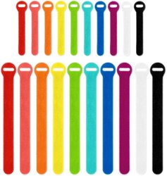 Wrap-It Storage - Self-Gripping Cable Ties (20-Pack) - Multi-Color - Angle_Zoom