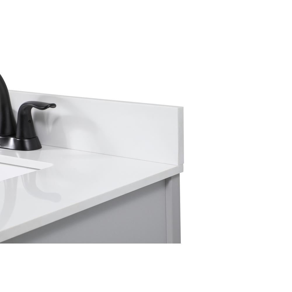 Alt View 6. Elegant Kitchen and Bath - 30 inch Single bathroom vanity in grey with backsplash - Grey.