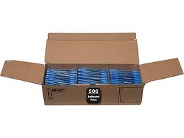 BIC - Round Stic Xtra Life Ballpoint Pen, Medium Point, 1.0mm, 500/Pack - Blue Ink