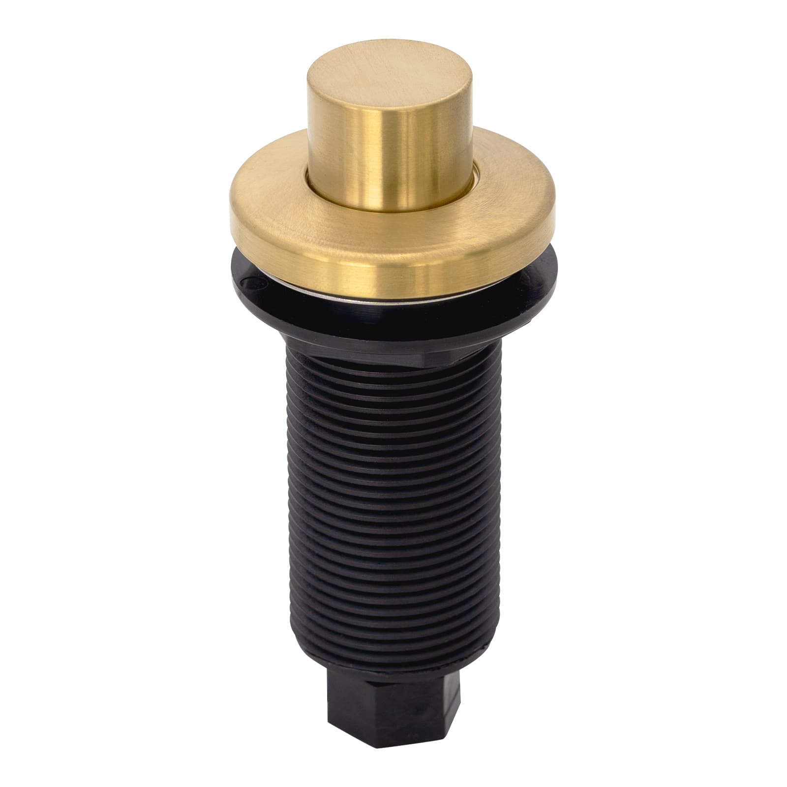 Akicon - Brass Air Switch Kit for Garbage Disposal with Sink Top On/Off Push Button - Brushed Gold