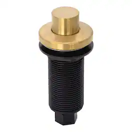 Akicon - Brass Air Switch Kit for Garbage Disposal with Sink Top On/Off Push Button - Brushed Gold