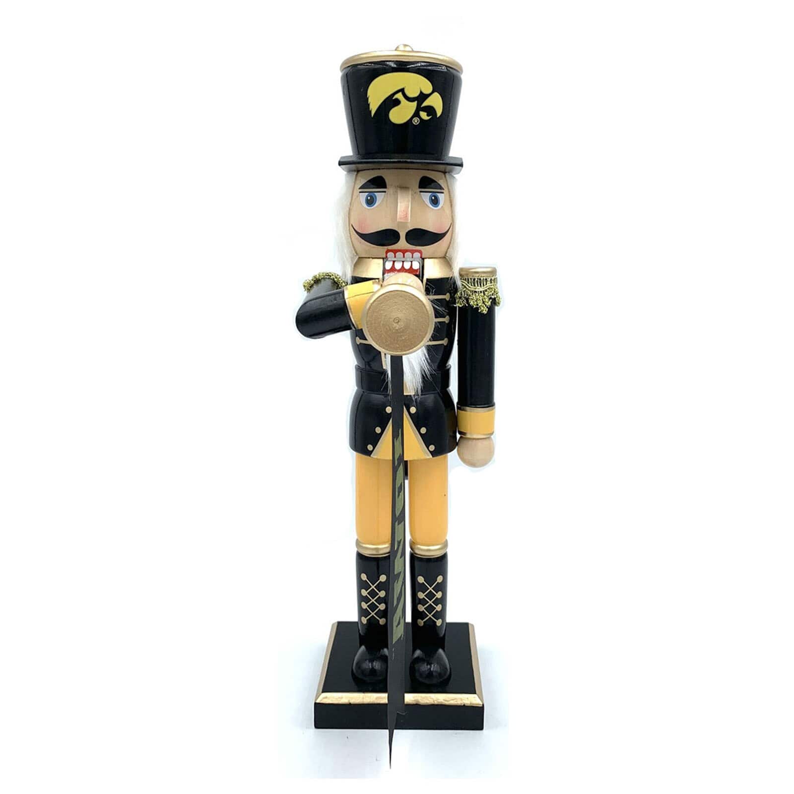 Santa's Workshop - Iowa Hawkeyes 14" Bugler Nutcracker - Black