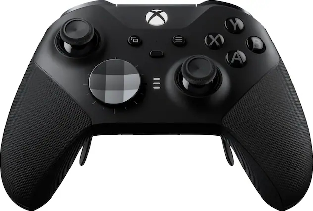 Front. Microsoft - Geek Squad Certified Refurbished Xbox Elite Wireless Controller Series 2 for Xbox One - Black.
