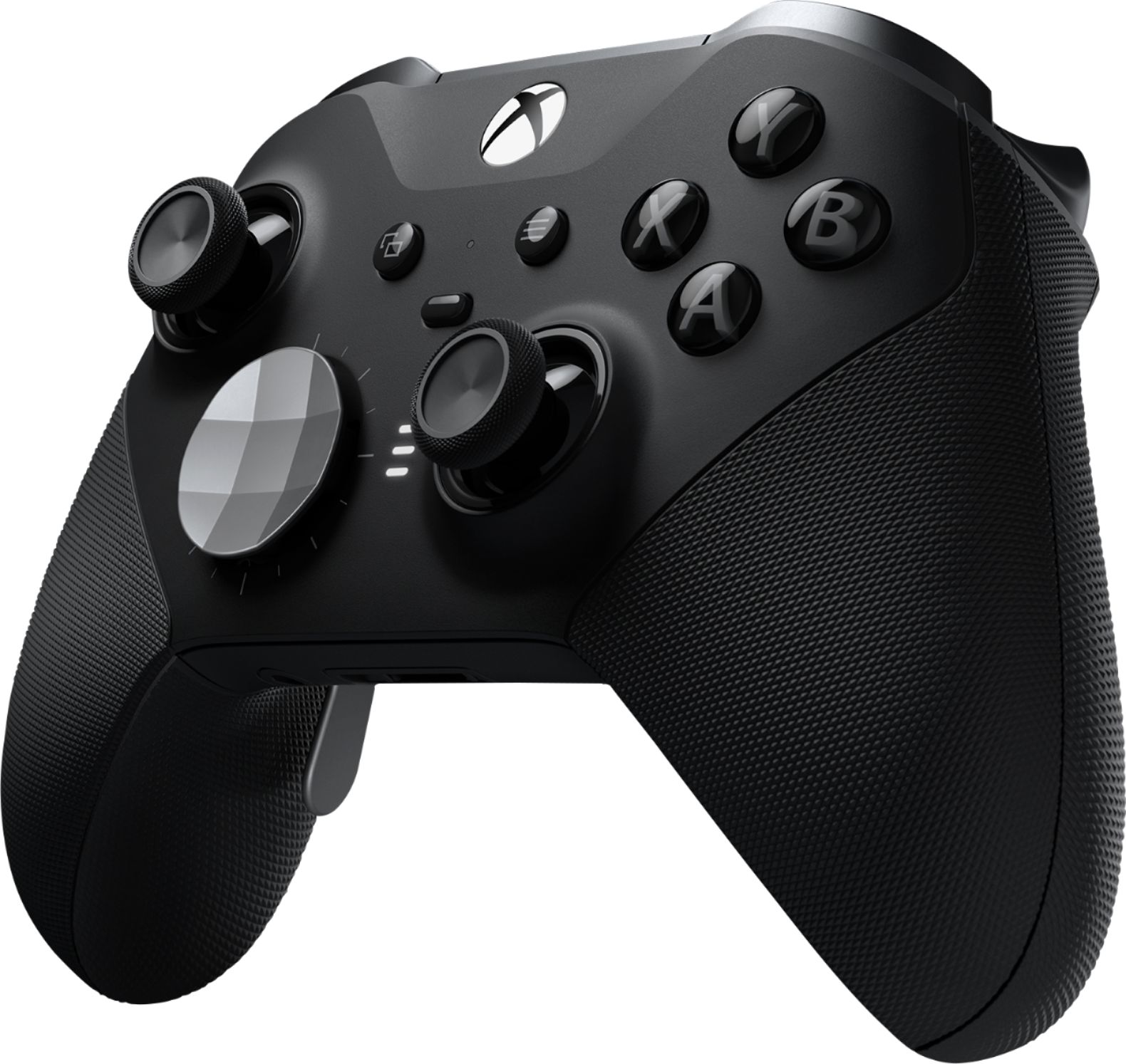 Left View: Microsoft - Geek Squad Certified Refurbished Xbox Elite Wireless Controller Series 2 for Xbox One - Black