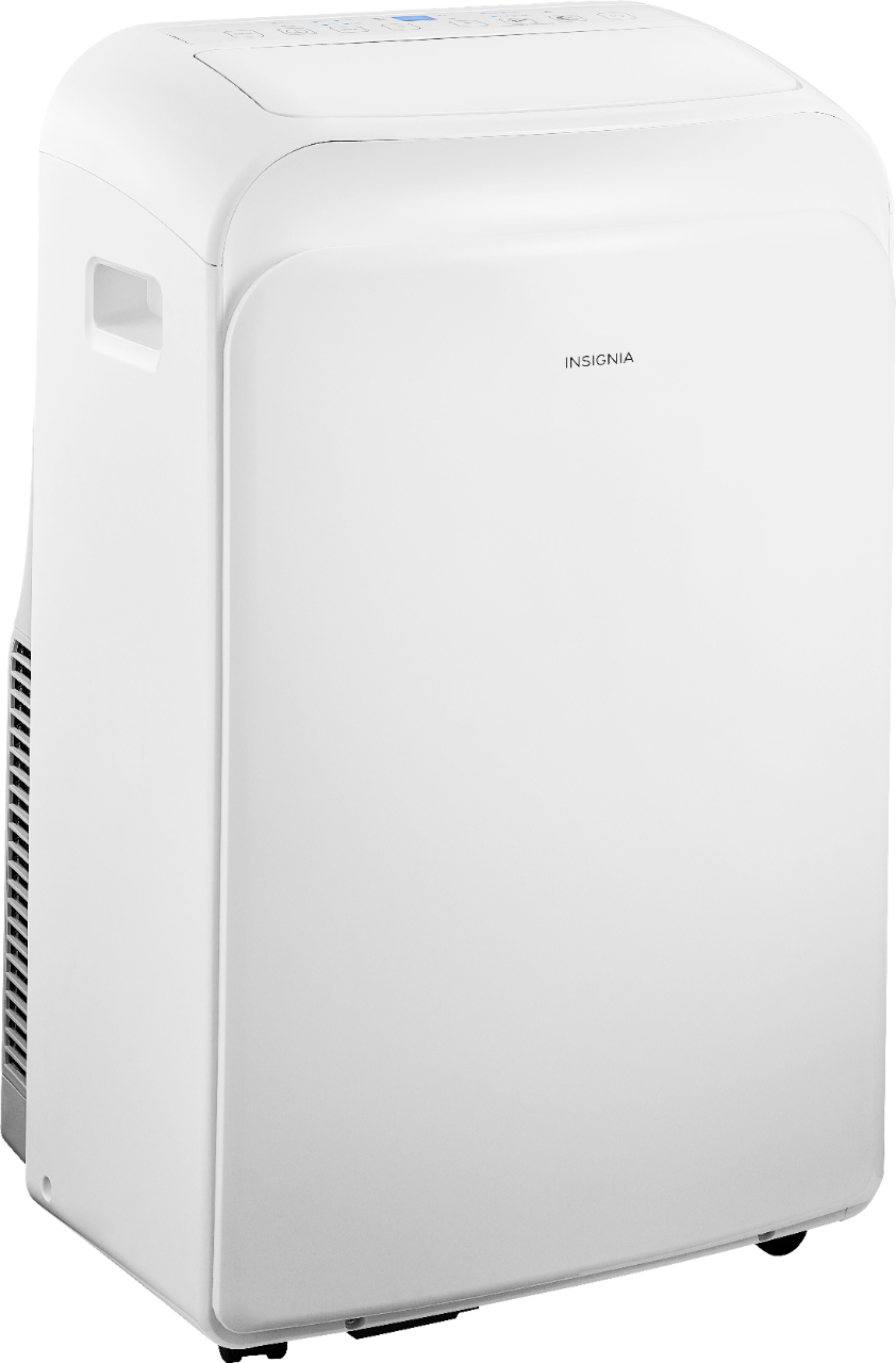 Angle View: Insignia™ - 250 Sq. Ft. Portable Air Conditioner - White