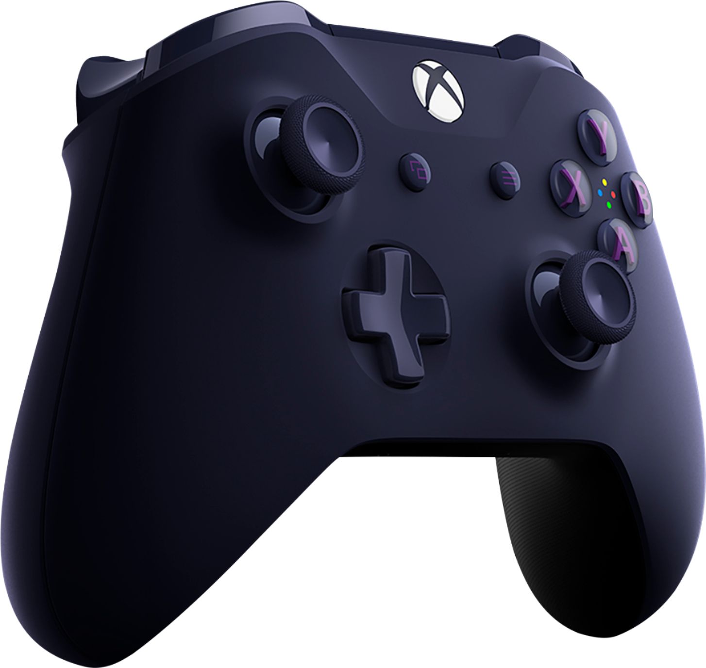 Angle View: Microsoft - Geek Squad Certified Refurbished Wireless Controller for Xbox One and Windows 10 - Epic Purple Special Edition