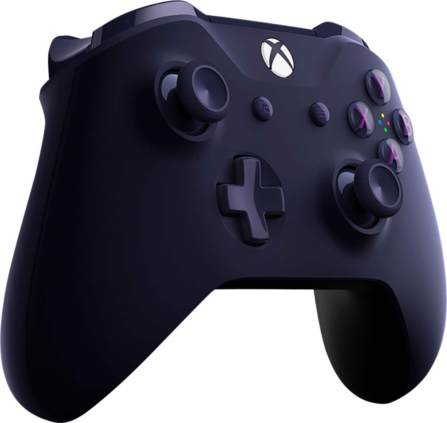 Angle. Microsoft - Geek Squad Certified Refurbished Wireless Controller for Xbox One and Windows 10 - Epic Purple Special Edition.