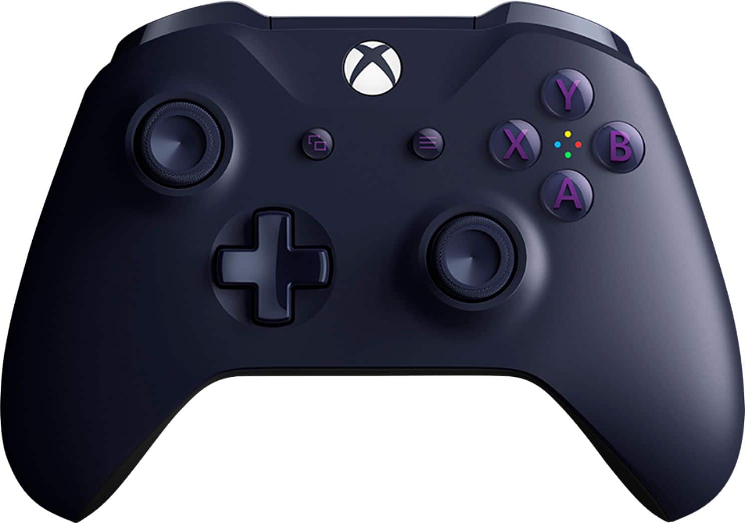 Front. Microsoft - Geek Squad Certified Refurbished Wireless Controller for Xbox One and Windows 10 - Epic Purple Special Edition.
