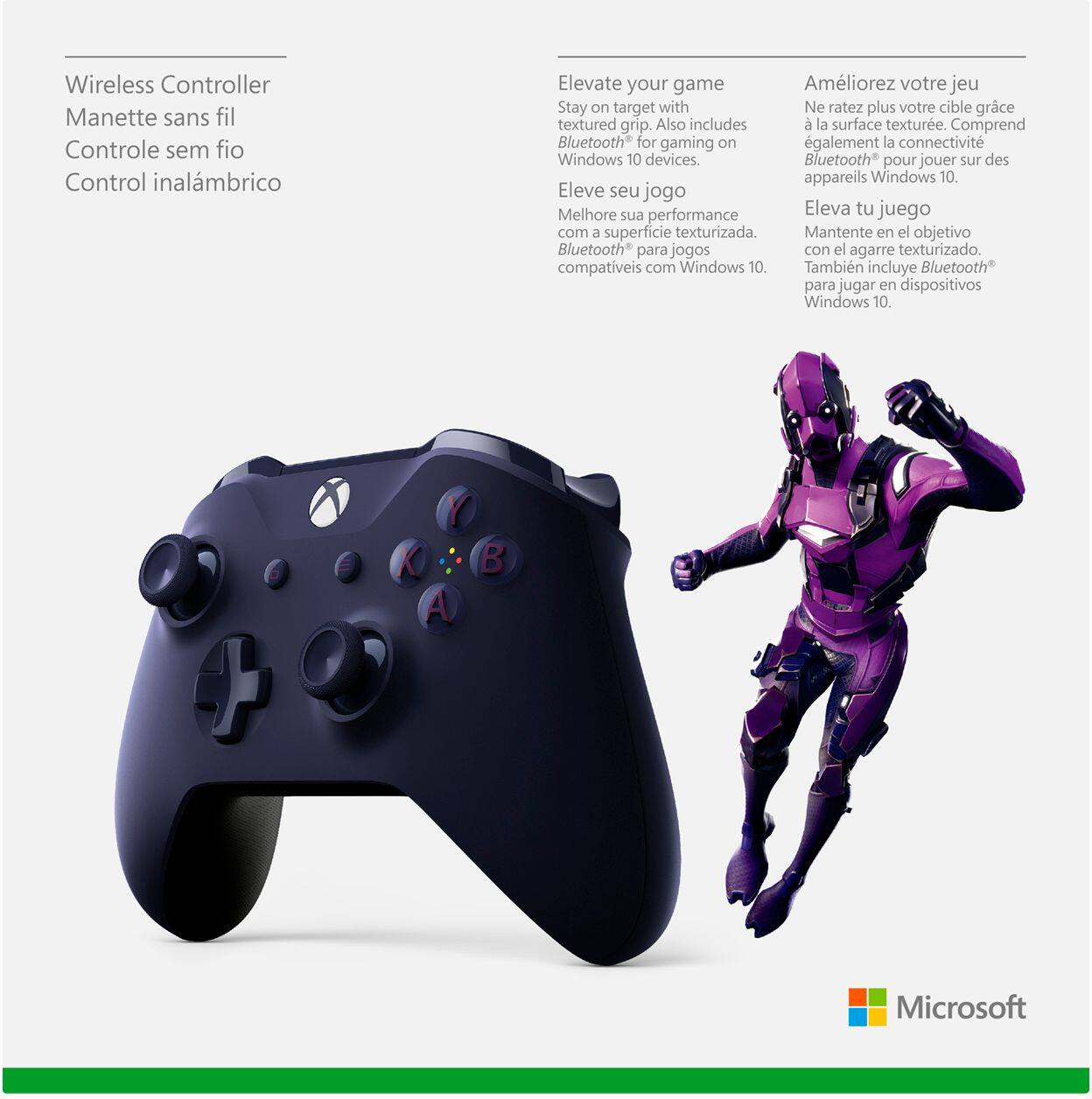 Alt View 12. Microsoft - Geek Squad Certified Refurbished Wireless Controller for Xbox One and Windows 10 - Epic Purple Special Edition.