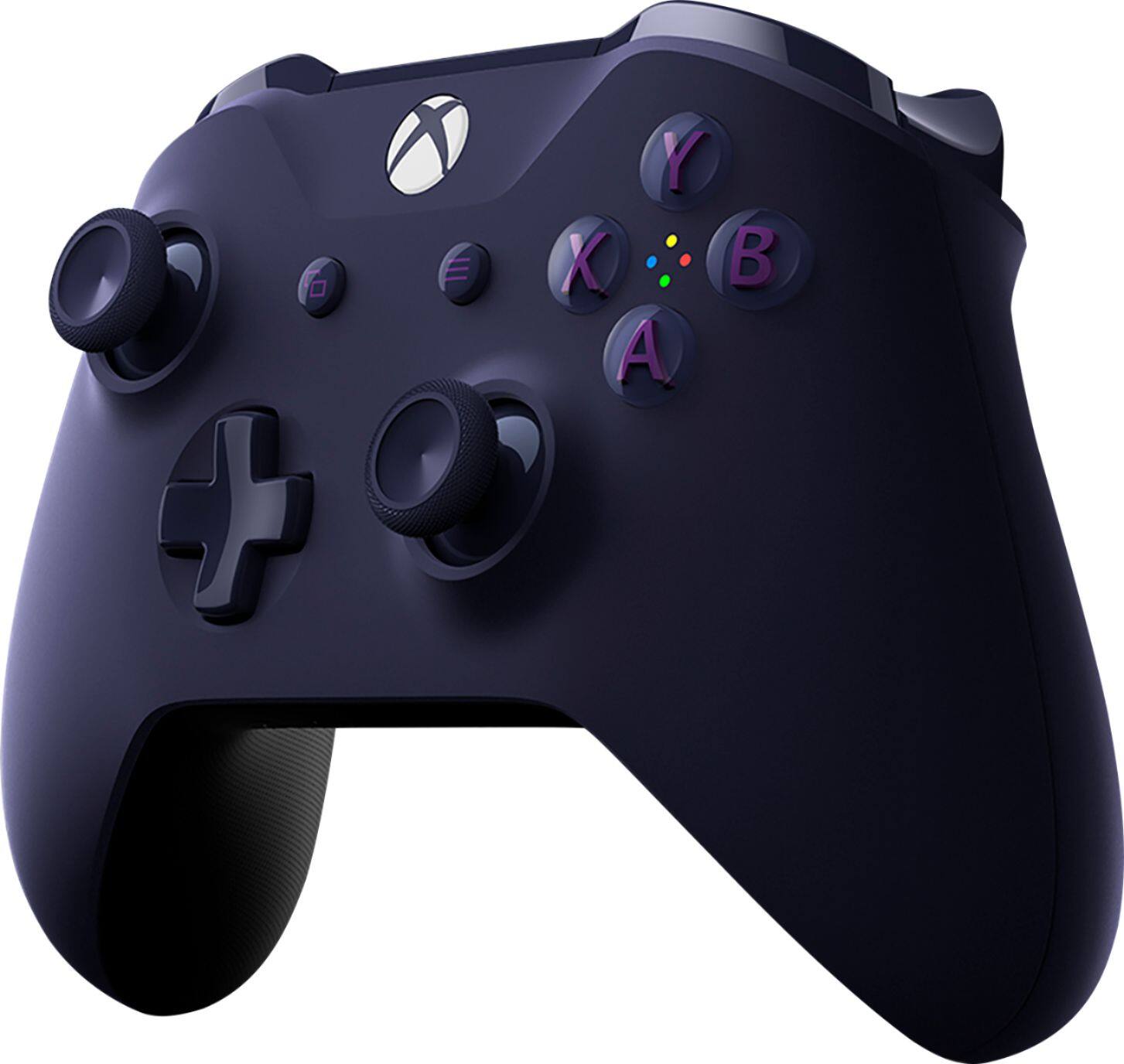 Left. Microsoft - Geek Squad Certified Refurbished Wireless Controller for Xbox One and Windows 10 - Epic Purple Special Edition.