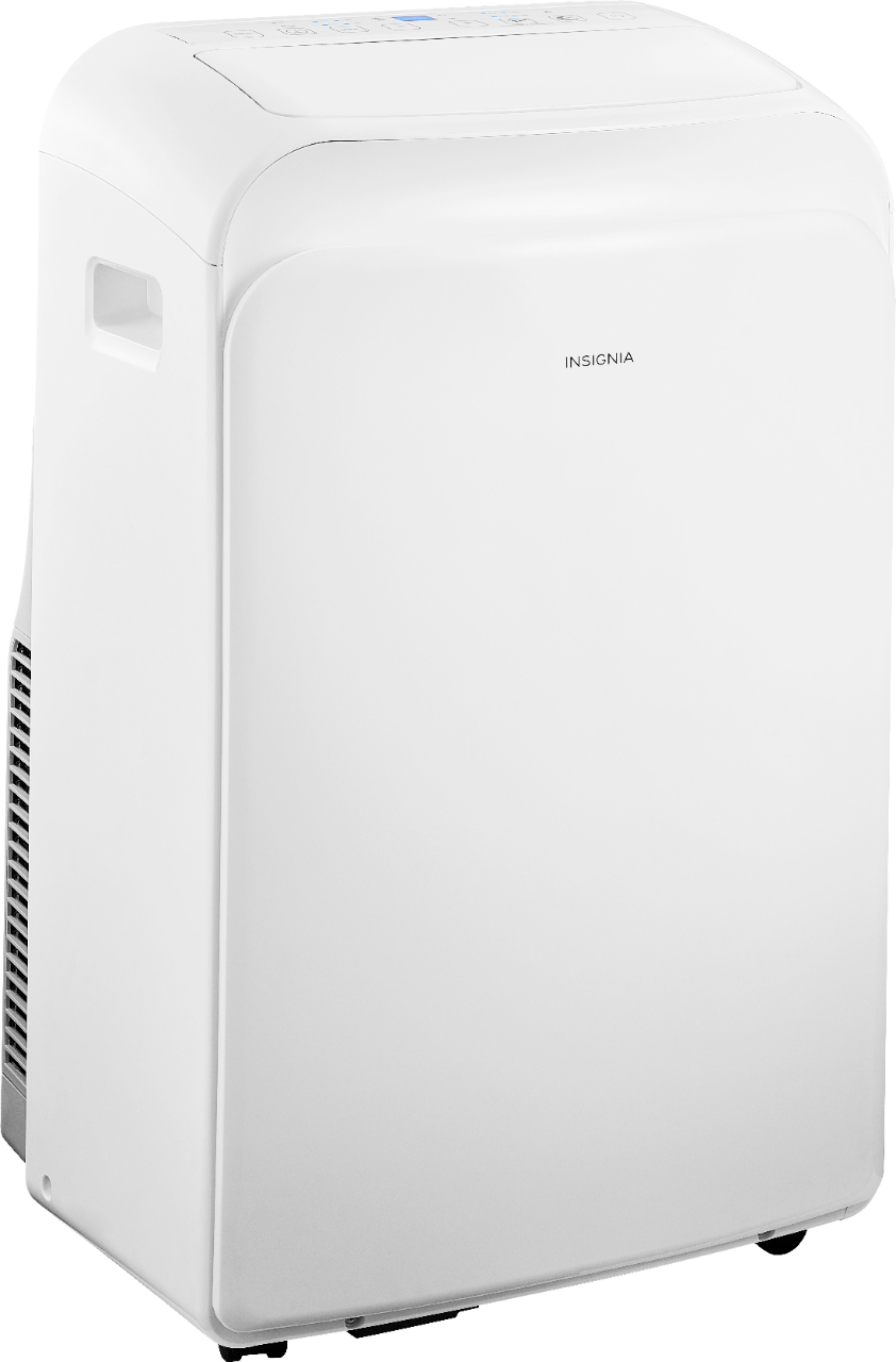 Angle View: Insignia™ - 300 Sq. Ft. Portable Air Conditioner - White