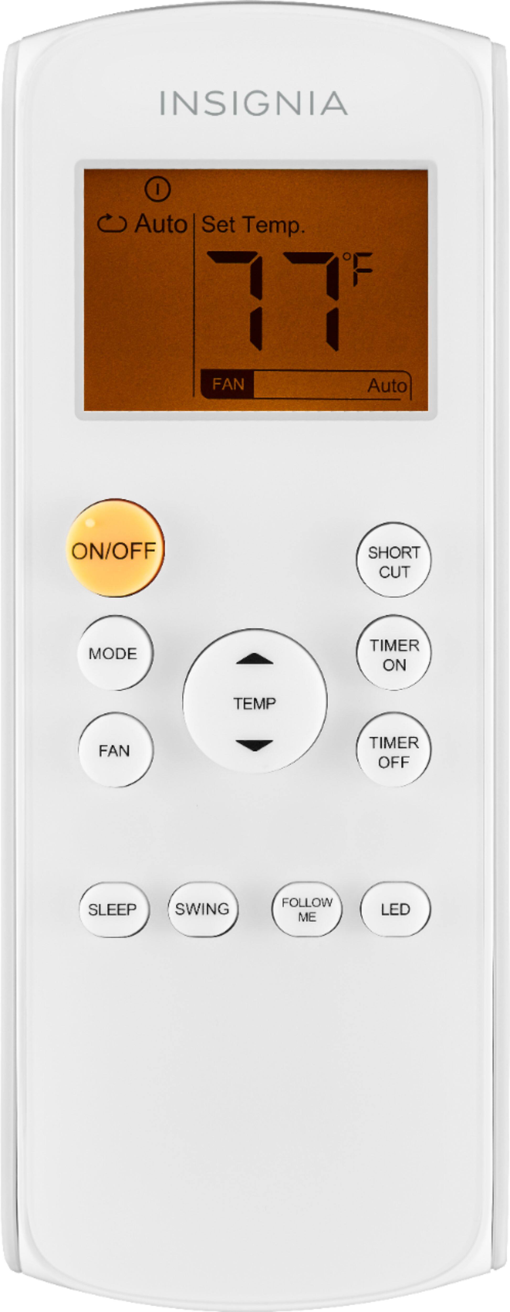 Remote Control. Insignia™ - 300 Sq. Ft. Portable Air Conditioner - White.