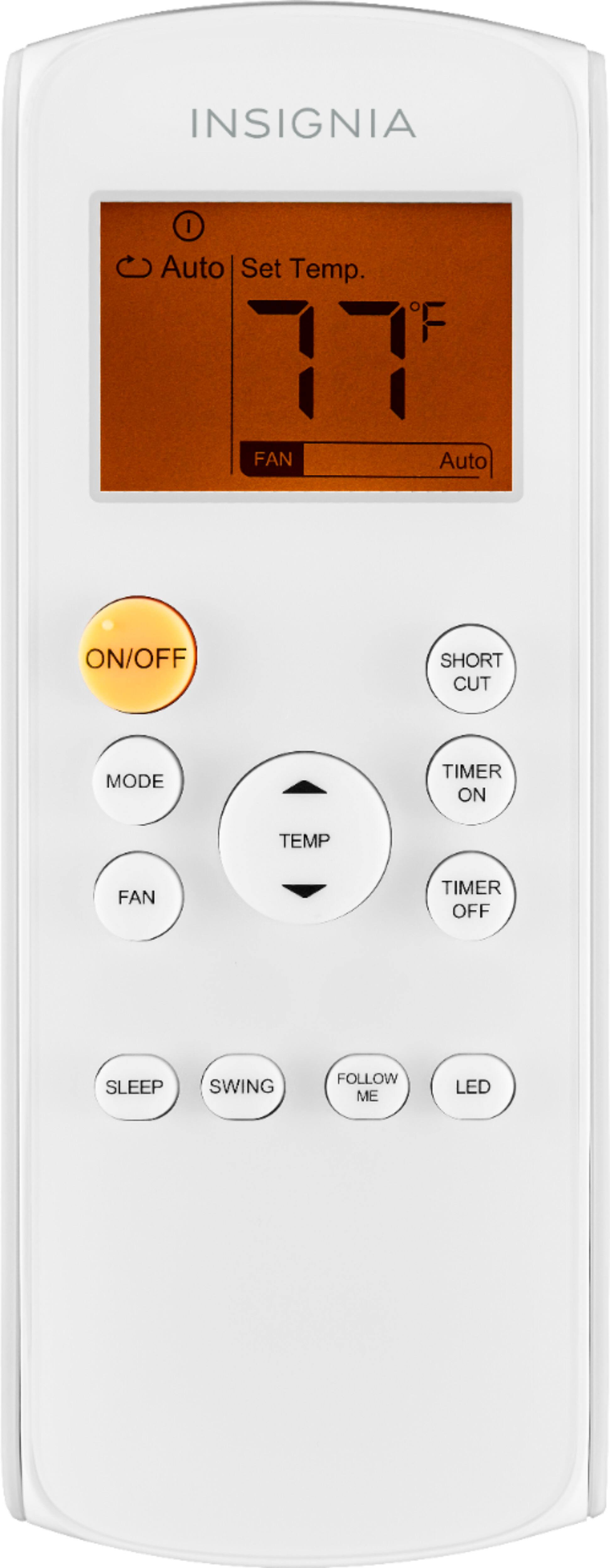 Remote Control. Insignia™ - 350 Sq. Ft. Portable Air Conditioner - White.