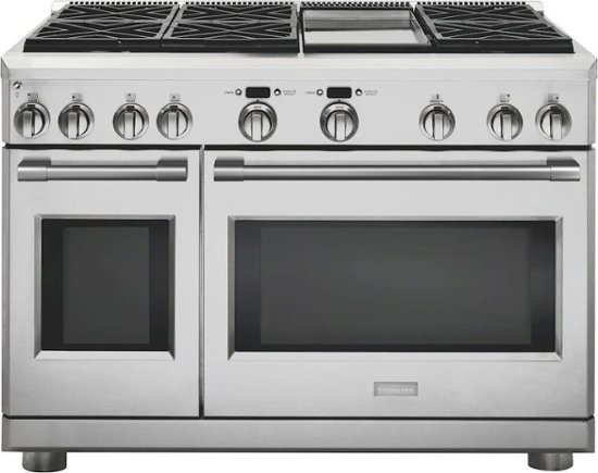 Monogram – Statement Collection 8.9 Cu. Ft. Freestanding Gas Convection Range with Self-Cleaning and Griddle – Stainless steel