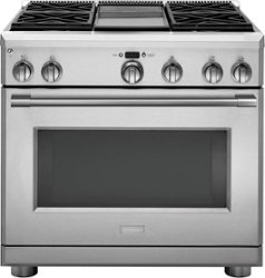 Monogram - 5.75 Cu. Ft. Freestanding Dual Fuel True Convection Range with Self-Cleaning and Griddle - Stainless Steel - Front_Zoom